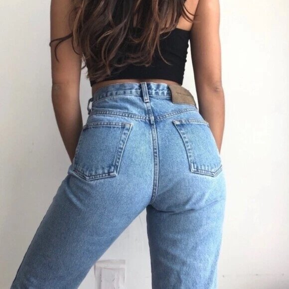 Calvin Klein CK Vintage 90s Straight High Rise Jeans Made in USA Size 14 - Picture 1 of 11